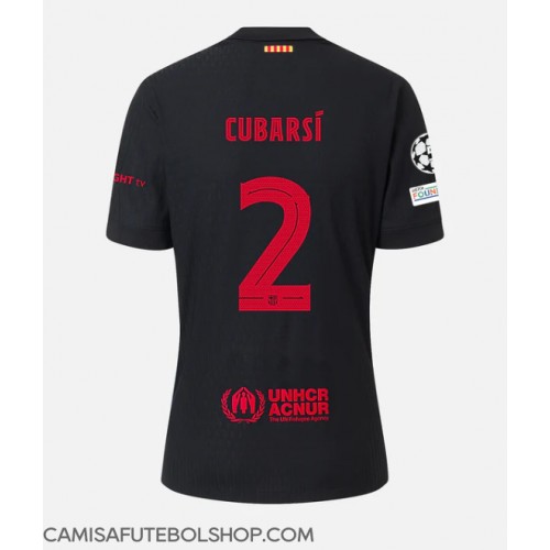 Camisa de time de futebol Barcelona Pau Cubarsi #2 Replicas 2º Equipamento 2024-25 Manga Curta